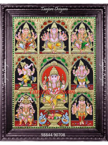 8 Ashtavinayak Tanjore Painting